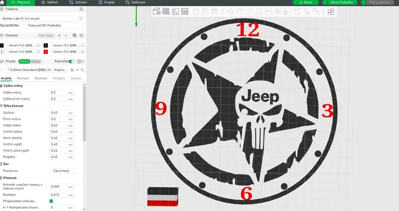 Jeep clock flat