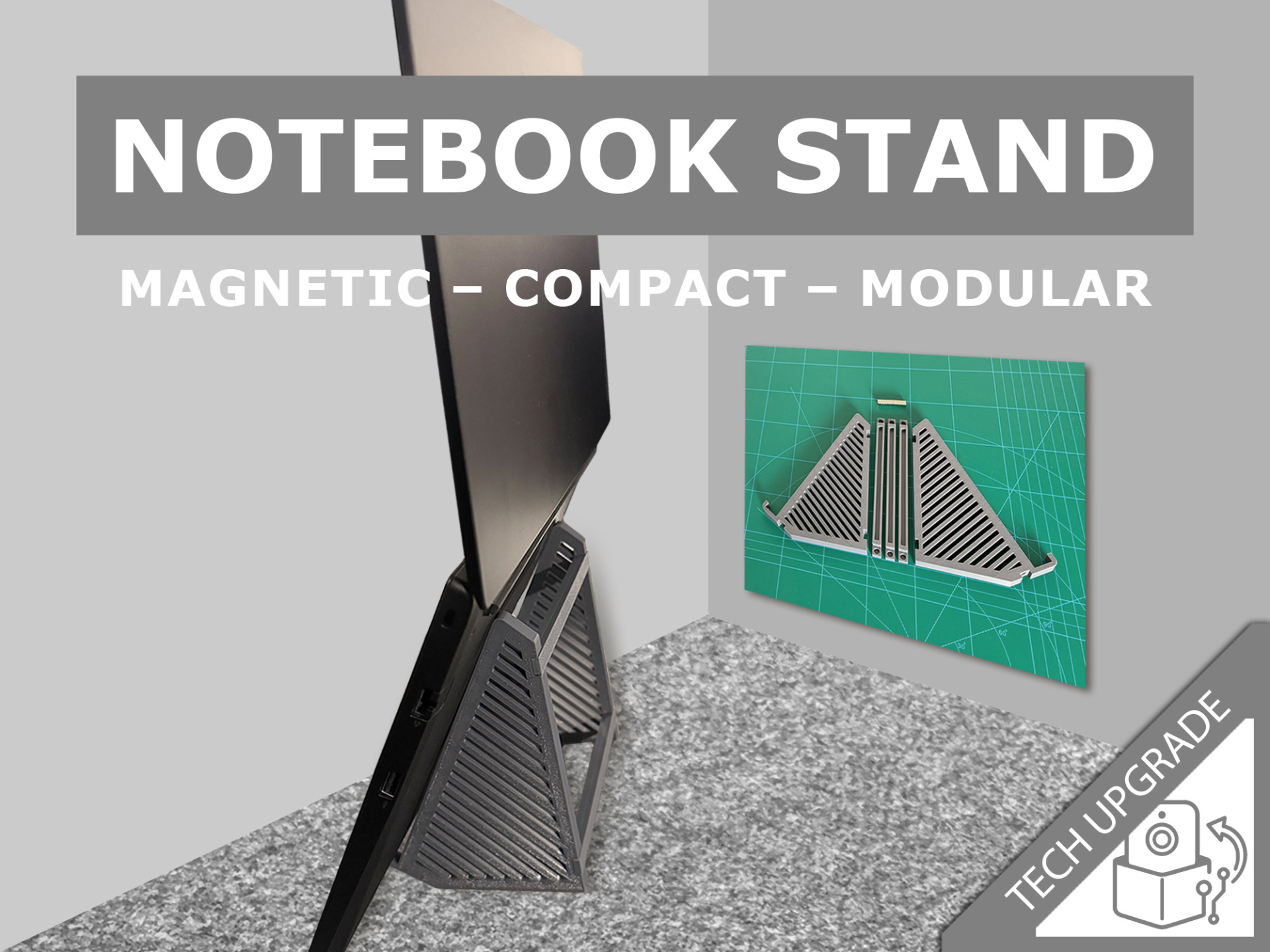 Magnetic Vertical Notebook Stand – Quick Assembly