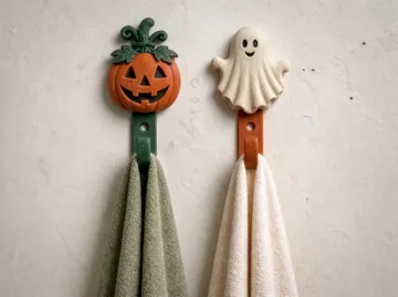 Adorno temático: Halloween Wall Hooks – Pumpkin & Cute Ghost Set — vista de referencia 3