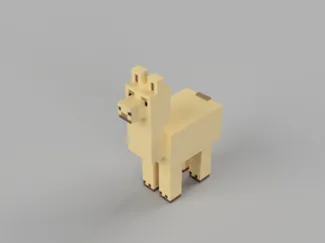 Minecraft Lama (Upscale)