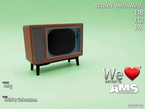 Accesorio para boquillas: WLM - 1950's TV Television — referencia de MakerWorld