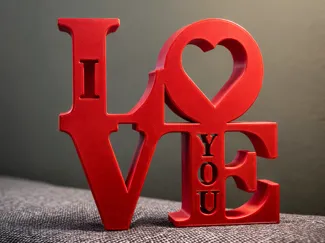 I love you decoration