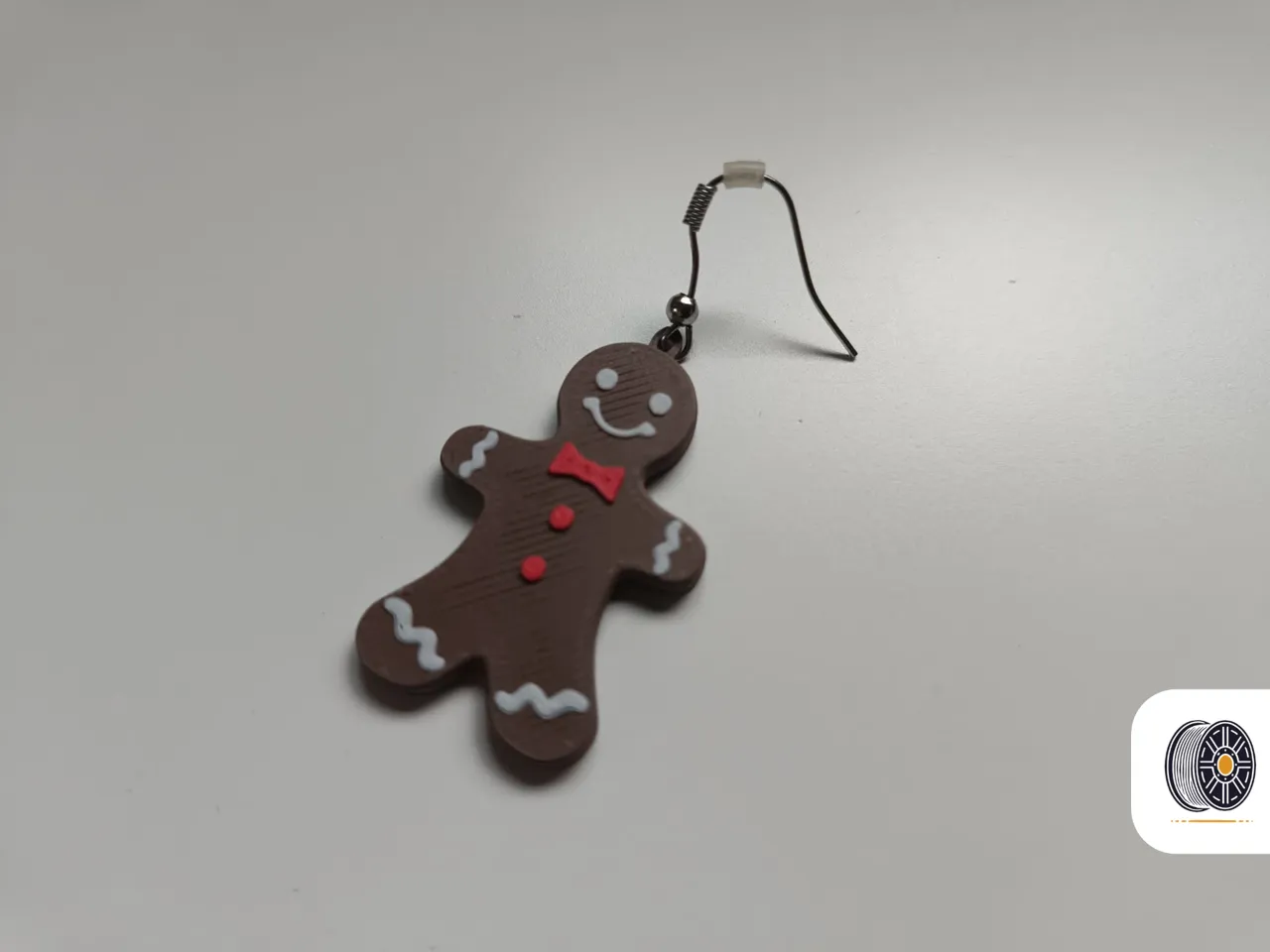 Gingerbread man earrings view 4