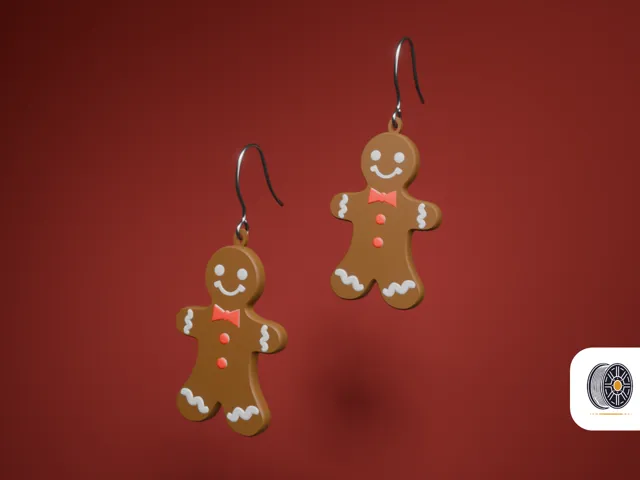 Gingerbread man earrings