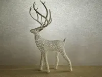 Renne de Noël ajouré (style Voronoï) — photo 2
