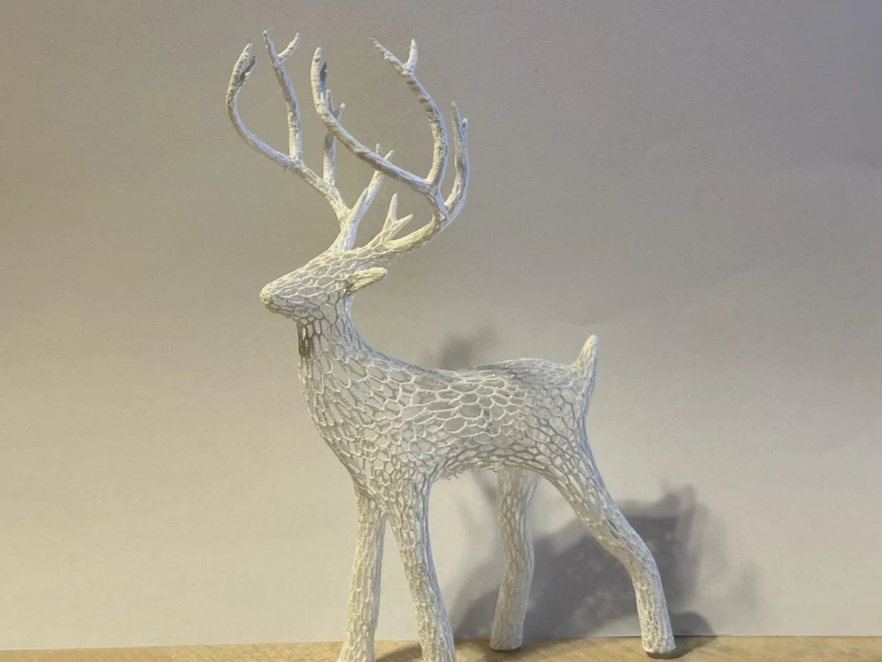 Voronoi Holiday Christmas Deer view 3