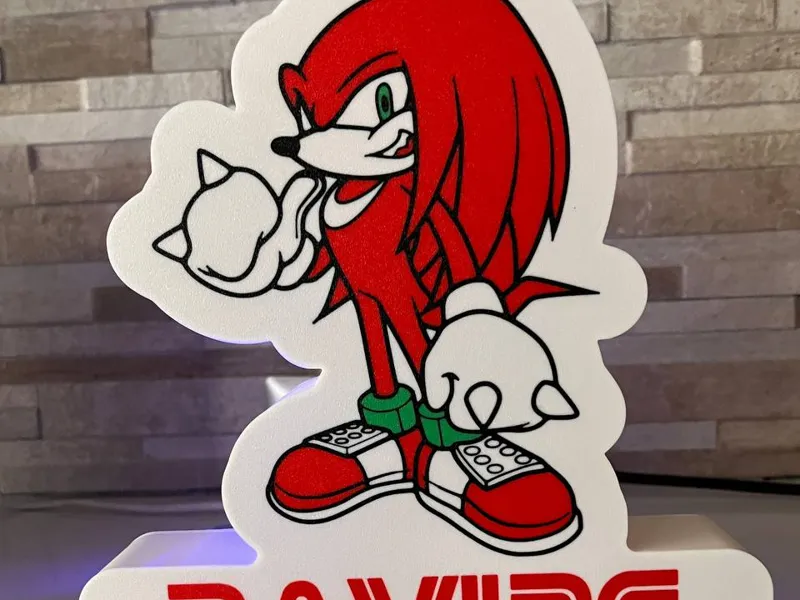 LightBox, knuckles the echidna personalizzabile.