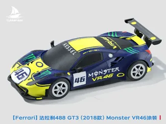 【Ferrari】法拉利488 GT3 Evo 2018勒芒赛车 罗西VR46冠军车 组装/轮胎可动