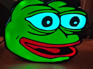 Happy Pepe the frog lightbox