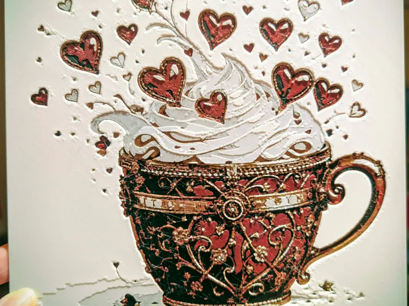 A cup of love Hueforge 4 colors