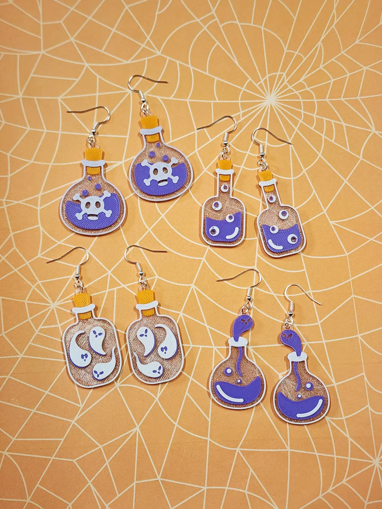 Potion Bottle Earrings, No AMS, Quick Print view 2