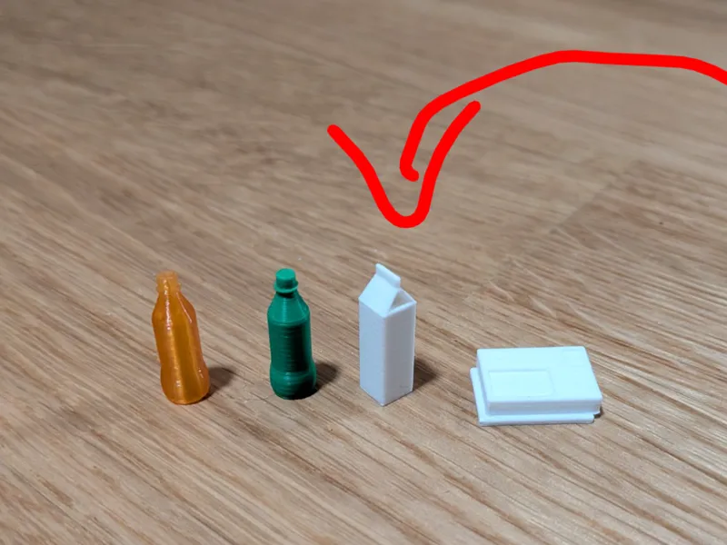 Milk/Juice carton for dollhouse and garbage can