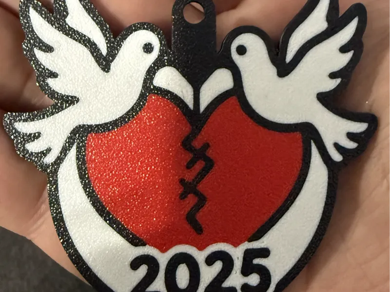Mending Hearts Dove Love Birds Ornament 2025