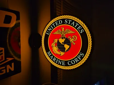 USMC DOUBLE SIDED LIGHT BOX. 279MM