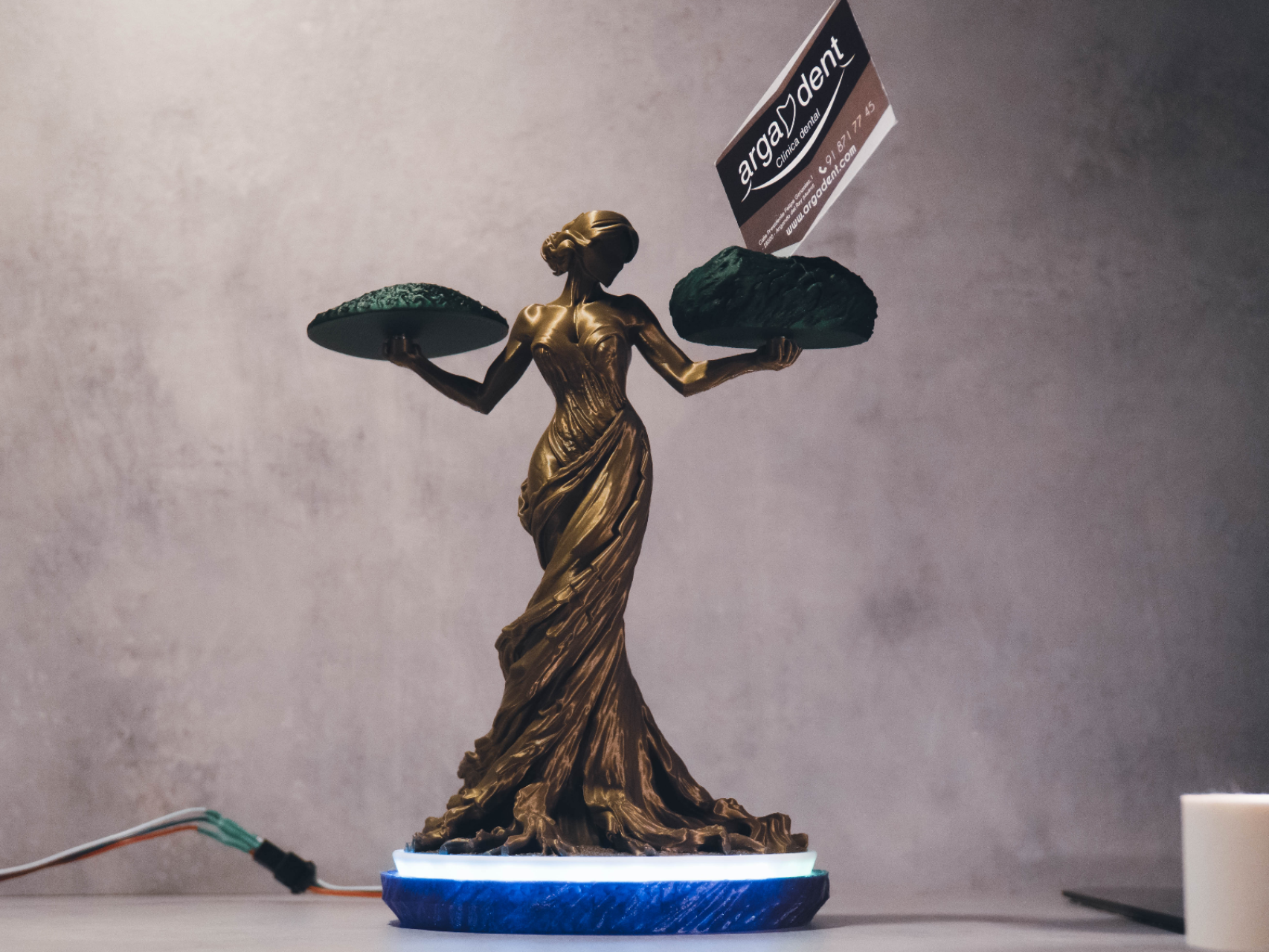 Gaia Bonsai Tree Lamp Card Holder