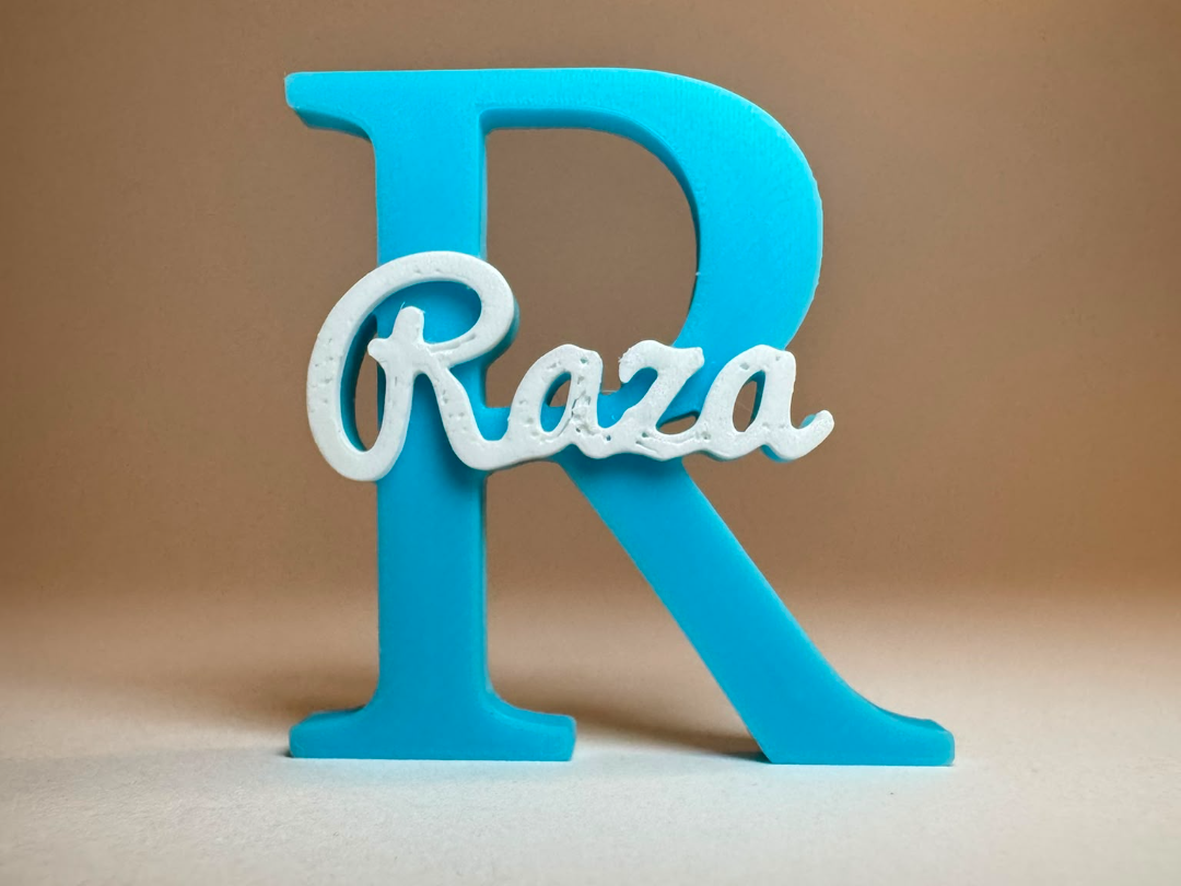 Placa de Identificação 3D - Raza