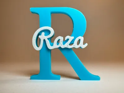3D Name Plate - Raza
