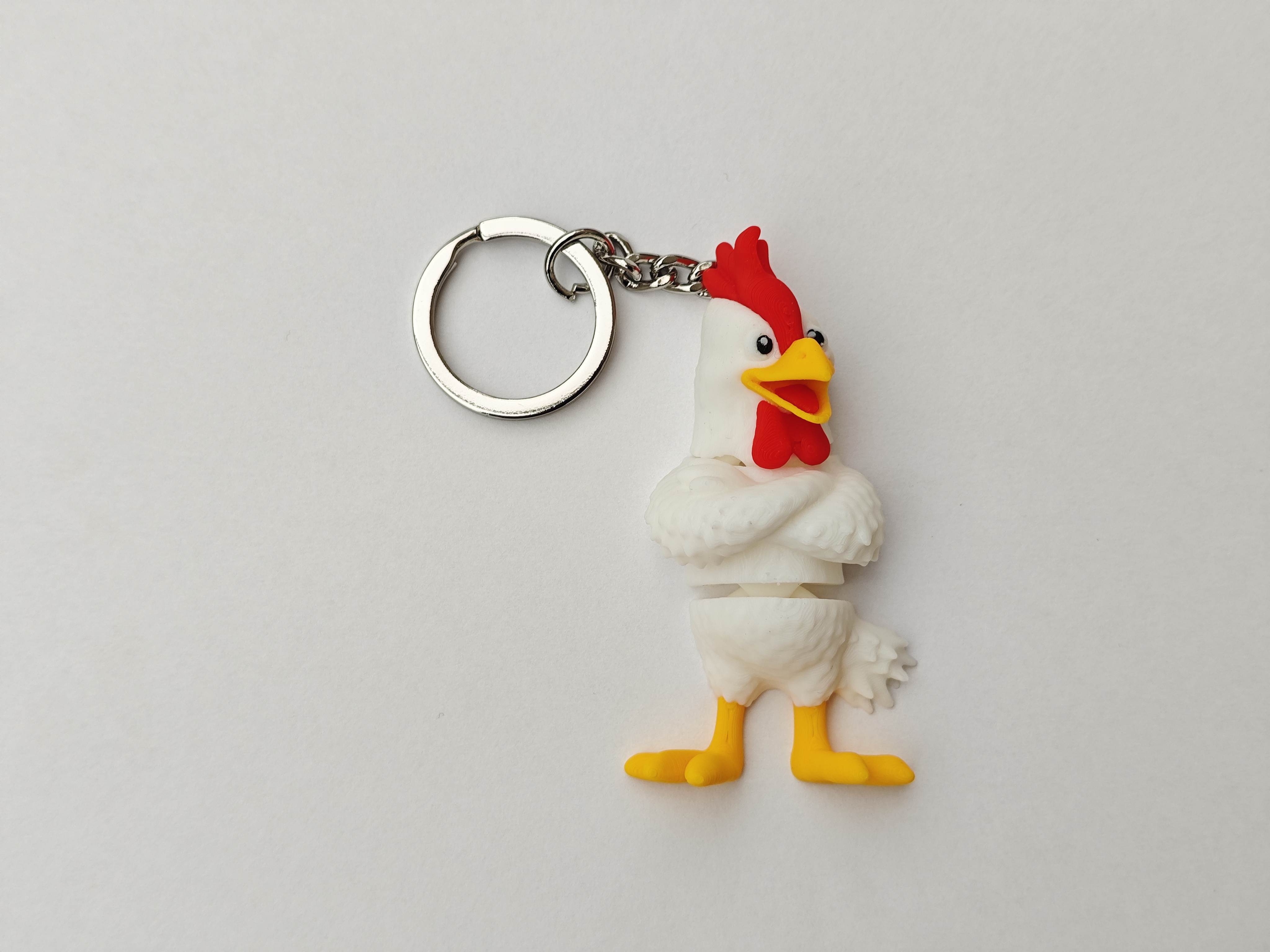 Rooster - Mini Flexi Keychain (Chicken) - Free 3D Print Model