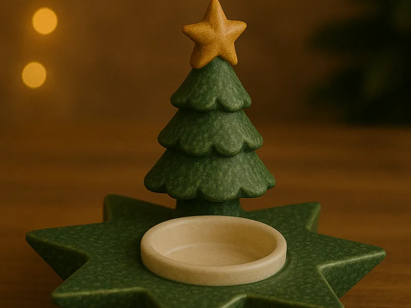 Weihnachtsbaum-Teelichthalter (3D-Druckmodell)