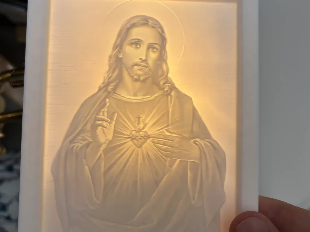 Lithophanie – Sacré-Cœur de Jésus
