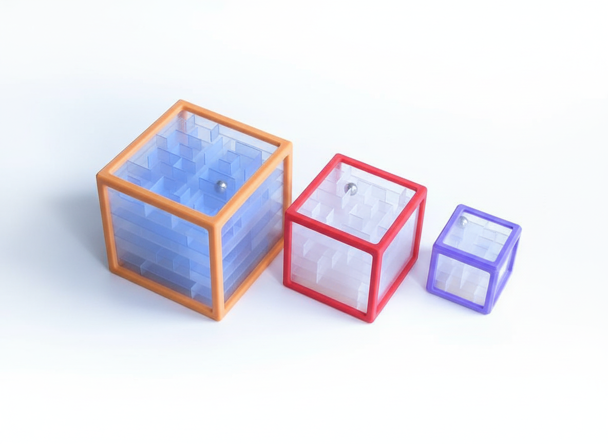 Miniatura 2 do modelo 3D 3d Maze Cube - Translucent Puzzle