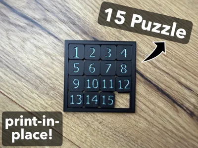 15 Puzzle – Sliding Puzzle - Print-in-Place