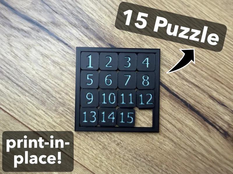 15 Puzzle – Sliding Puzzle - Print-in-Place