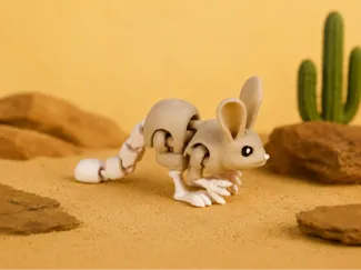 Llavero con figura articulada de jerbo Sin soporte