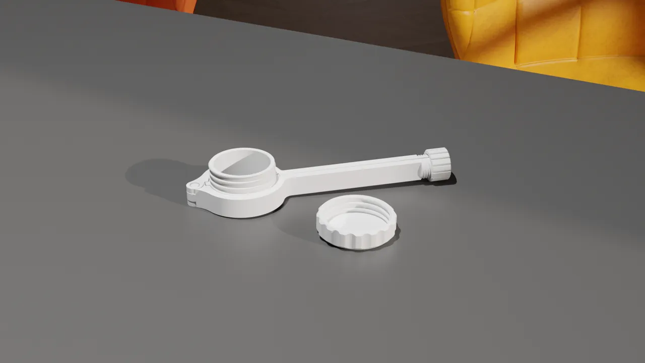 Functional bag clip screw view 3