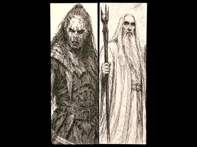 Saruman the White & Lurtz Bookmark Set | LOTR