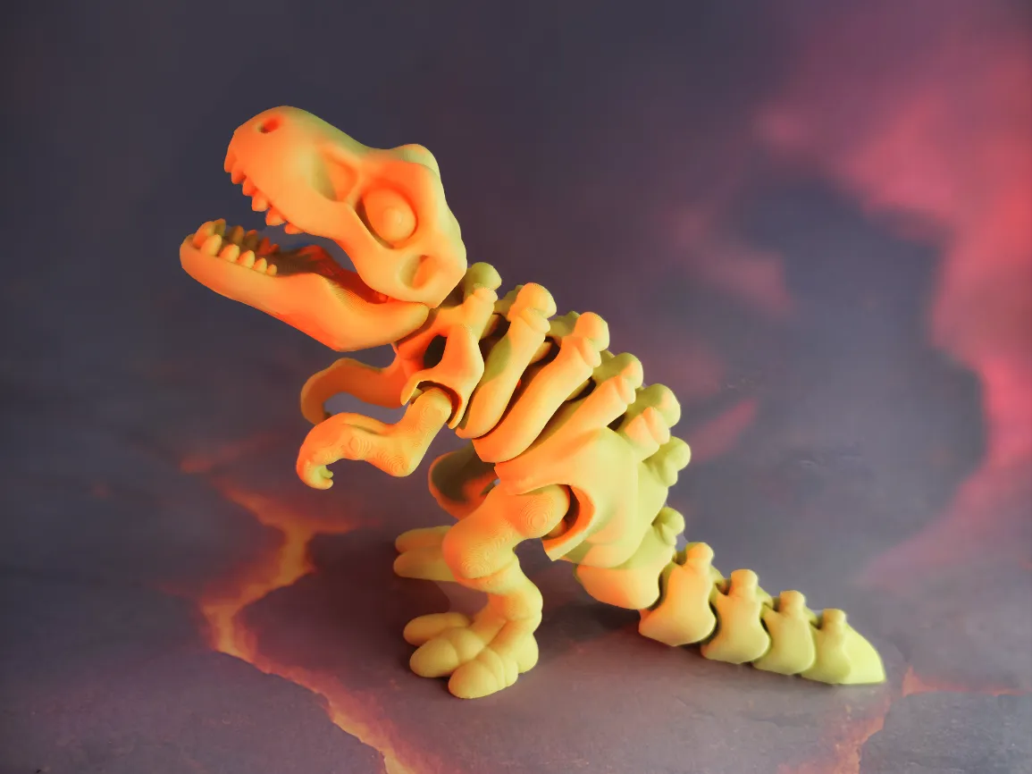Flexi Skeleton T-Rex Dinosaur by PinkyWings MakerWorld: Download Free 3D Models - 3D model önizlemesi