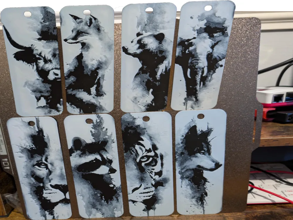 Set of 8 Animal ink bookmarks - Hueforge