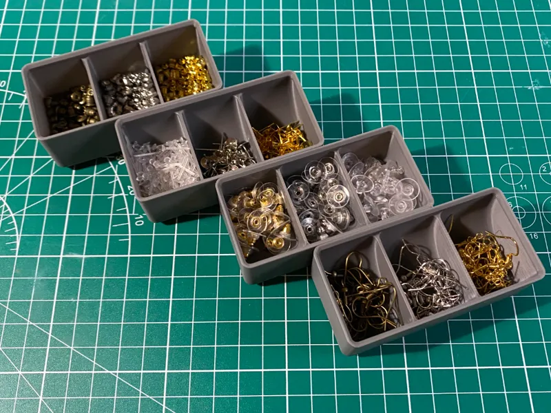 2x1 Gridfinity 3 Bins with Scoops