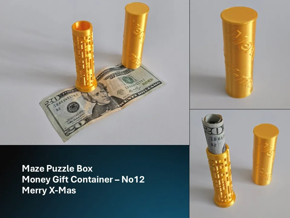 Maze Puzzle Box - Money Gift Container 12 - Free 3D Print Model ...