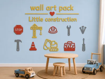 Wall art pack : Little construction