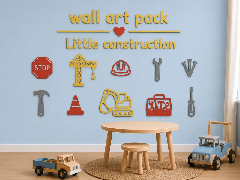 Wall art pack : Little construction