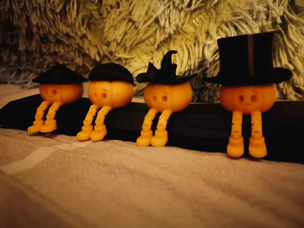 Hat Expansion Pack - Worried Articulated Pumpkin - Free 3D Print Model ...