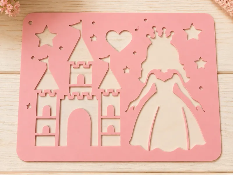 Princess Castle Stencil Malvorlage Schablone