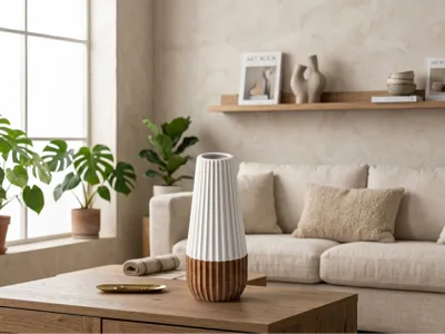 Two-Tone Decorative Vase: Elegance and Stability
