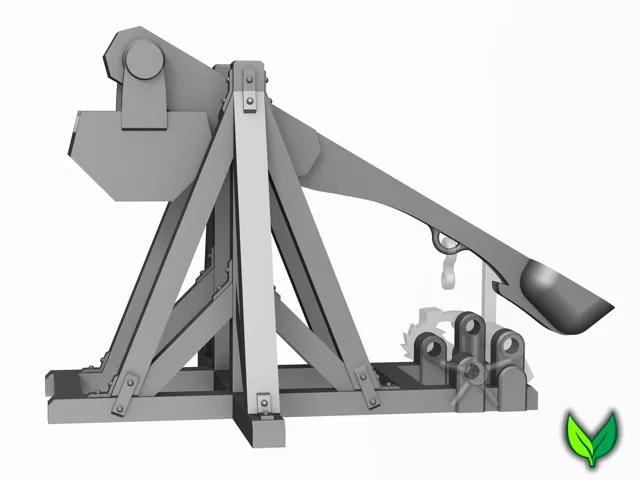 Working 3D Printed Trebuchet Modular Siege Engine