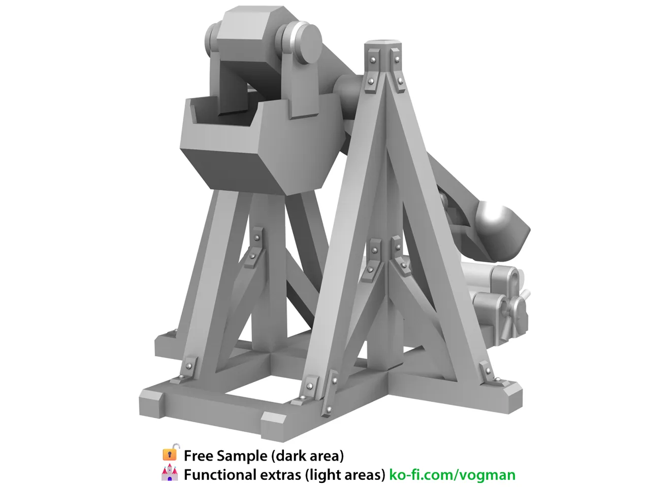 Working 3D Printed Trebuchet Modular Siege Engine view 4