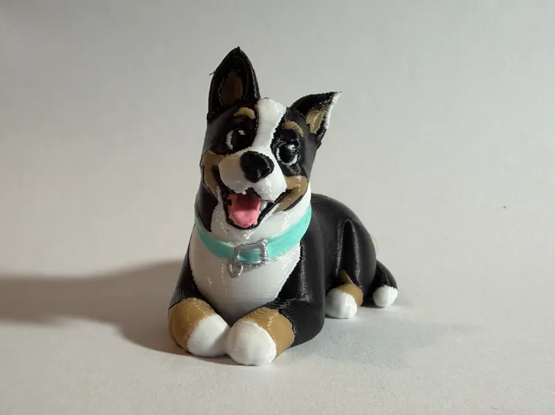 tri-colour Kelpie - cartoon style