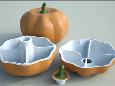 Pumpkin-Shaped Candy Container