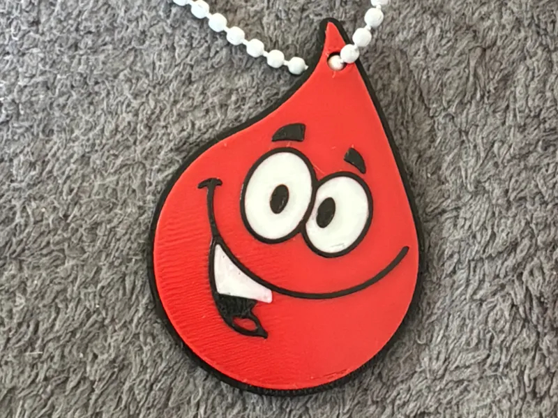 Blood drop modifed to key chain