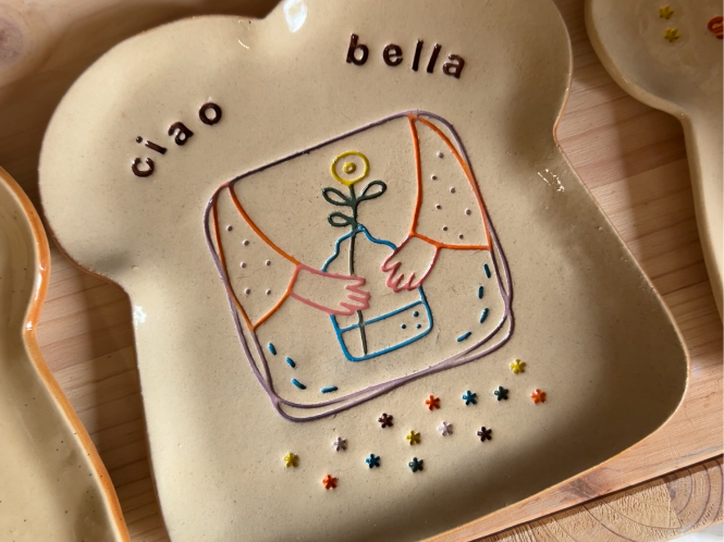 Stamp for pottery garden