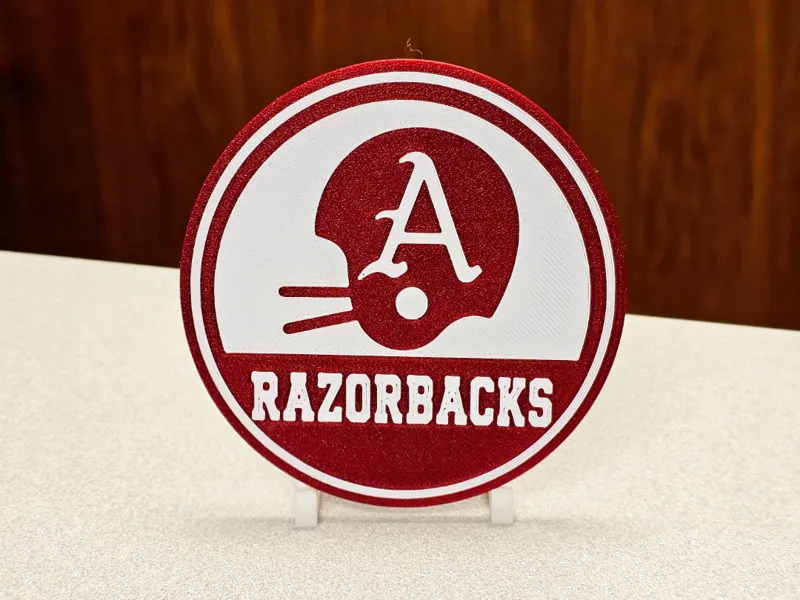 Classic Arkansas Razorbacks Helmet Logo Coaster