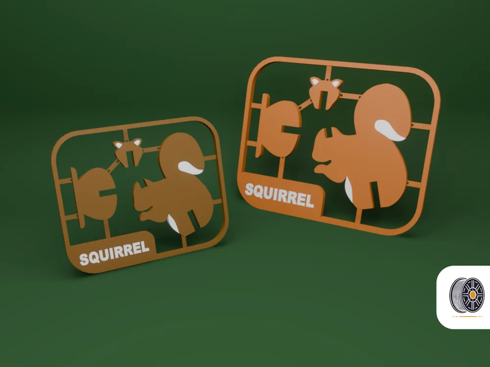 Cute Squirrel Kit Card | AMS Ready, two sizes by Mike.stl - MakerWorld