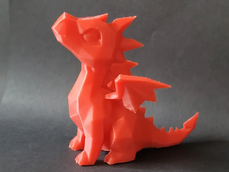 Roter Drache - Low Poly