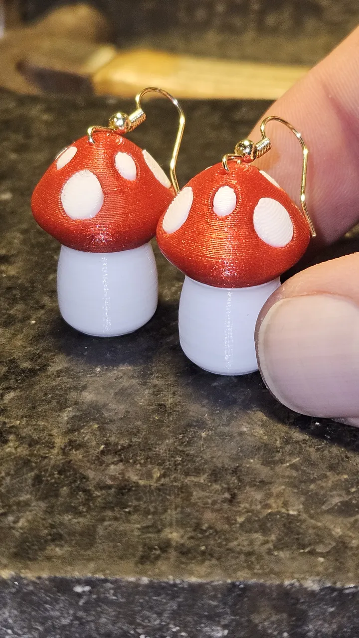 Mushroom Earrings view 3