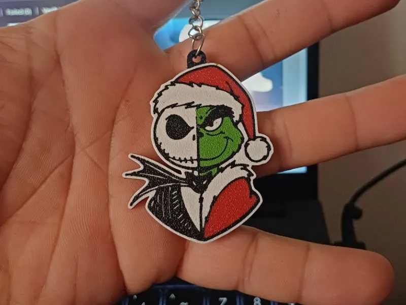 Grinch''Skellington'' keychain